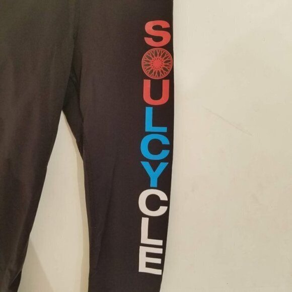 Lululemon X SoulCycle Spell Out Logo High Rise Long Leggings Tights Pants Size 4 - Picture 5 of 12